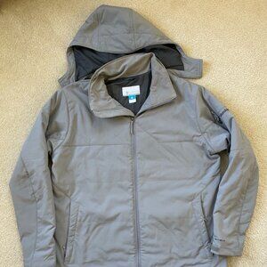 Columbia Eager Air Interchange Nylon Jacket Winter Coat Gray Men's XL